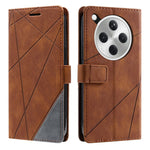 For Oppo Find X8 5G Case Imprinted Lines PU Leather Splicing Wallet Phone Cover