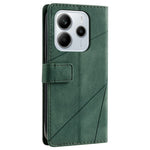 For Xiaomi Redmi Note 14 4G (163.25mm) Case Imprinted Lines PU Leather Splicing Wallet Phone Cover