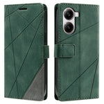 For Xiaomi Redmi Turbo 4 5G / Poco X7 Pro 5G Case Imprinted Lines PU Leather Splicing Wallet Phone Cover