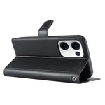 For Oppo Reno13 5G (Global) Case Dots Imprinted PU Leather Flip Phone Cover with Card Slot, Strap