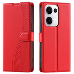 For Oppo Reno13 5G (Global) Case Dots Imprinted PU Leather Flip Phone Cover with Card Slot, Strap