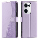 For Oppo Reno13 5G (Global) Case Dots Imprinted PU Leather Flip Phone Cover with Card Slot, Strap