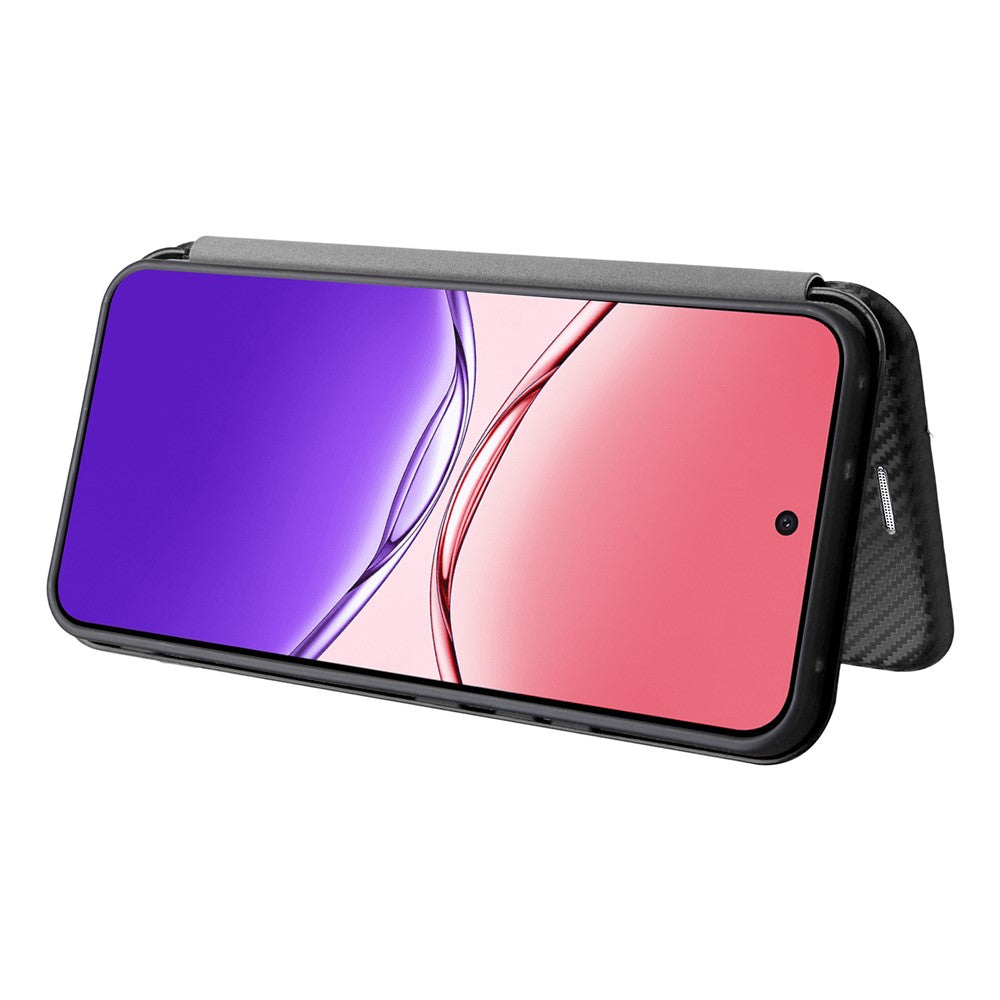For Oppo F29 5G Case Carbon Fiber Texture Drop-Proof PU Leather Phone Cover