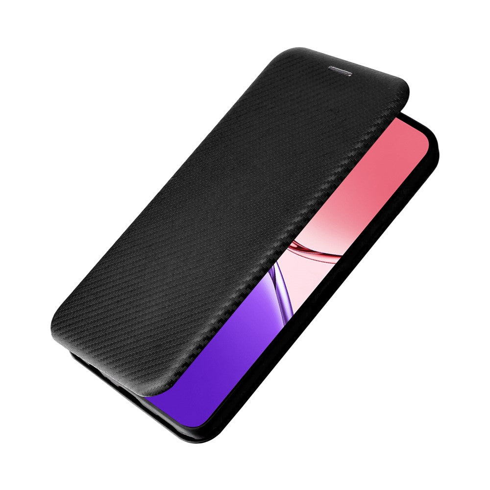 For Oppo F29 5G Case Carbon Fiber Texture Drop-Proof PU Leather Phone Cover