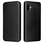 Til Samsung Galaxy F06 5G / M06 5G etui kulfiberstruktur, stødsikkert PU-læder telefoncover
