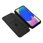 Til Samsung Galaxy F06 5G / M06 5G etui kulfiberstruktur, stødsikkert PU-læder telefoncover