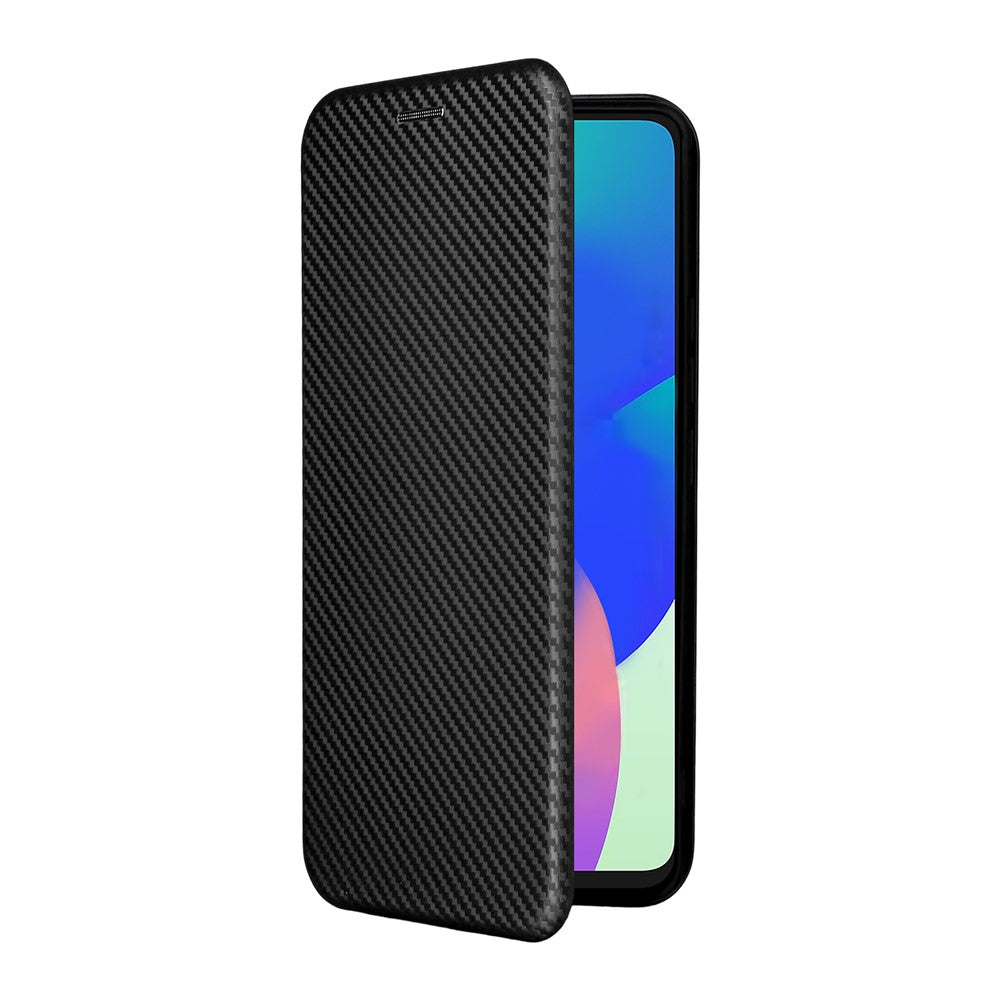 Til Samsung Galaxy F06 5G / M06 5G etui kulfiberstruktur, stødsikkert PU-læder telefoncover