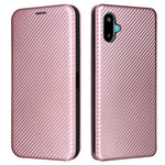 Til Samsung Galaxy F06 5G / M06 5G etui kulfiberstruktur, stødsikkert PU-læder telefoncover