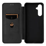 Til Samsung Galaxy F16 5G / M16 5G etui kulfibertekstur faldbeskyttende PU-lædertelefoncover