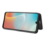 Til Samsung Galaxy F16 5G / M16 5G etui kulfibertekstur faldbeskyttende PU-lædertelefoncover