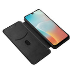 Til Samsung Galaxy F16 5G / M16 5G etui kulfibertekstur faldbeskyttende PU-lædertelefoncover
