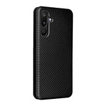 Til Samsung Galaxy F16 5G / M16 5G etui kulfibertekstur faldbeskyttende PU-lædertelefoncover