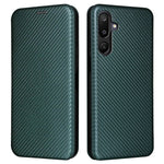 Til Samsung Galaxy F16 5G / M16 5G etui kulfibertekstur faldbeskyttende PU-lædertelefoncover