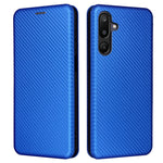 Til Samsung Galaxy F16 5G / M16 5G etui kulfibertekstur faldbeskyttende PU-lædertelefoncover