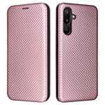 Til Samsung Galaxy F16 5G / M16 5G etui kulfibertekstur faldbeskyttende PU-lædertelefoncover