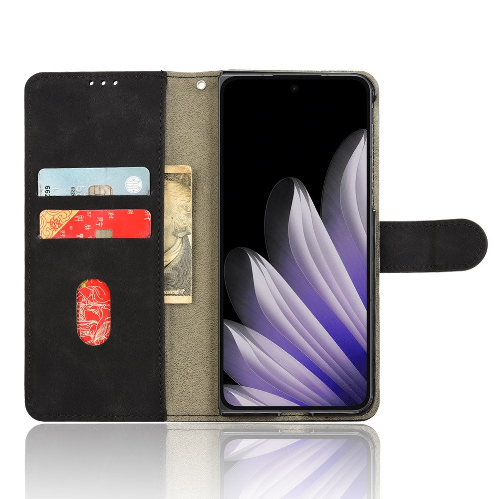 For Oppo Find N5 5G Leather Case Skin Feel Anti Drop Wallet Flip Phone Cover