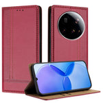 For Xiaomi 15 Ultra Case L-Shaped Grid Pattern Leather Stand Phone Cover with Card Slots