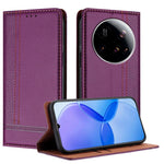 For Xiaomi 15 Ultra Case L-Shaped Grid Pattern Leather Stand Phone Cover with Card Slots