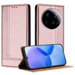 For Xiaomi 15 Ultra Case L-Shaped Grid Pattern Leather Stand Phone Cover with Card Slots