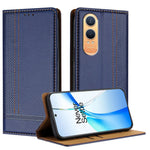 For OnePlus Nord CE4 Lite 5G Case L-Shaped Grid Pattern Leather Stand Phone Cover with Card Slots