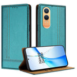 For OnePlus Nord CE4 Lite 5G Case L-Shaped Grid Pattern Leather Stand Phone Cover with Card Slots