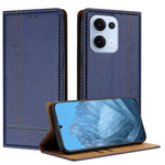 For Oppo Reno13 5G (Global) Case L-Shaped Grid Pattern Leather Stand Phone Cover with Card Slots