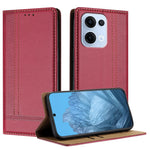 For Oppo Reno13 5G (Global) Case L-Shaped Grid Pattern Leather Stand Phone Cover with Card Slots