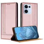 For Oppo Reno13 5G (Global) Case L-Shaped Grid Pattern Leather Stand Phone Cover with Card Slots