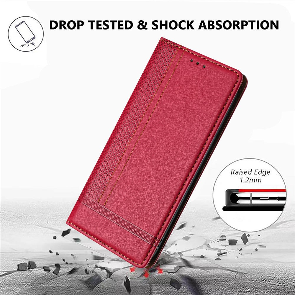 For OnePlus Nord 4 Case L-Shaped Grid Pattern Leather Stand Phone Cover with Card Slots