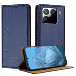 For Xiaomi 15 Pro Case L-Shaped Grid Pattern Leather Stand Phone Cover with Card Slots