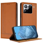 For Xiaomi 15 Pro Case L-Shaped Grid Pattern Leather Stand Phone Cover with Card Slots