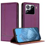 For Xiaomi 15 Pro Case L-Shaped Grid Pattern Leather Stand Phone Cover with Card Slots