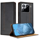 For Xiaomi 15 Pro Case L-Shaped Grid Pattern Leather Stand Phone Cover with Card Slots