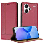 For Xiaomi Redmi Note 13 Pro+ 5G Case L-Shaped Grid Pattern Leather Stand Phone Cover with Card Slots