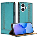 For Xiaomi Redmi Note 13 Pro+ 5G Case L-Shaped Grid Pattern Leather Stand Phone Cover with Card Slots