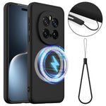 For Honor Magic7 Pro 5G Magnetic Case Anti-Drop Liquid Silicone Phone Cover