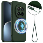 For Honor Magic7 Pro 5G Magnetic Case Anti-Drop Liquid Silicone Phone Cover