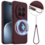 For Honor Magic7 Pro 5G Magnetic Case Anti-Drop Liquid Silicone Phone Cover
