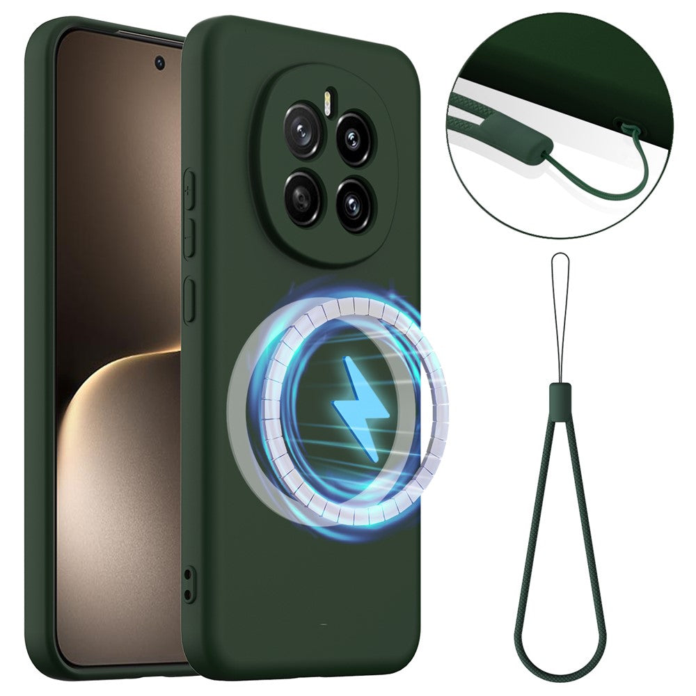 For Honor Magic7 5G Magnetic Case Anti-Drop Liquid Silicone Phone Cover