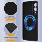 For Samsung Galaxy S25 Edge Magnetic Case Anti-Drop Liquid Silicone Phone Cover