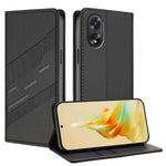For Oppo A38 4G Phone Cases Punk Style Imprinted Wallet Stand Leather Cover