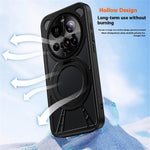For Xiaomi 15 Ultra Case Magnetic Kickstand Hollow Heat Dissipation Silicone + PC + Metal Bumper Phone Cover