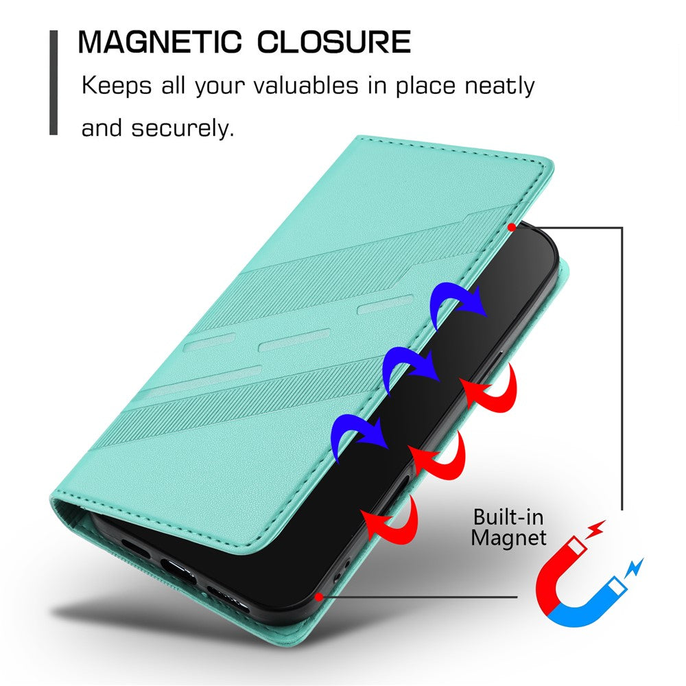 Til Samsung Galaxy A15 4G / Galaxy A15 5G Telefonetuier, Punk Stil Præget Pung Stander Læder Cover