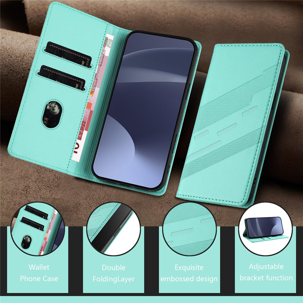 Til Samsung Galaxy A15 4G / Galaxy A15 5G Telefonetuier, Punk Stil Præget Pung Stander Læder Cover