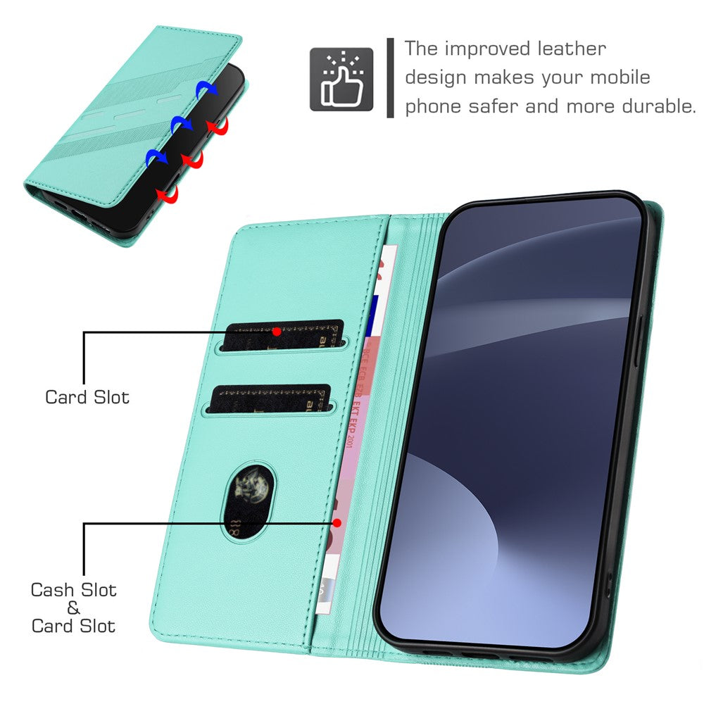 Til Samsung Galaxy A15 4G / Galaxy A15 5G Telefonetuier, Punk Stil Præget Pung Stander Læder Cover