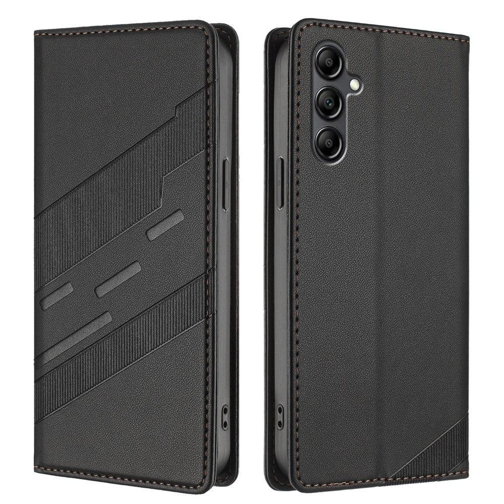 Til Samsung Galaxy A15 4G / Galaxy A15 5G Telefonetuier, Punk Stil Præget Pung Stander Læder Cover