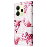 For Xiaomi Redmi Note 14 4G (164.84mm) Case Lacquered Marble Pattern Leather Phone Cover