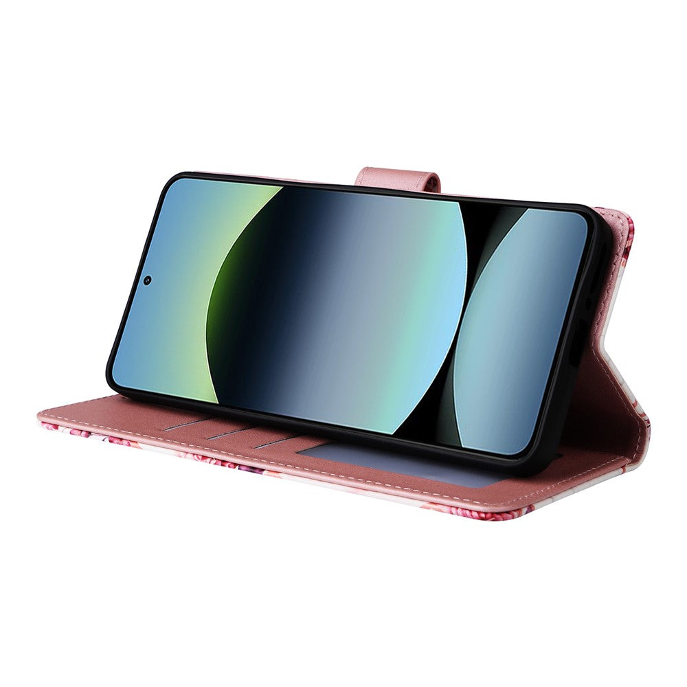 For Xiaomi Redmi Note 14 4G (164.84mm) Case Lacquered Marble Pattern Leather Phone Cover