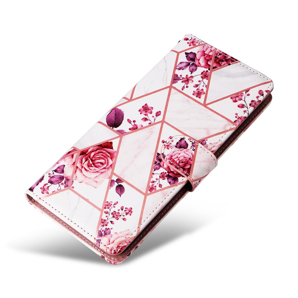 For Xiaomi Redmi Note 14 4G (164.84mm) Case Lacquered Marble Pattern Leather Phone Cover