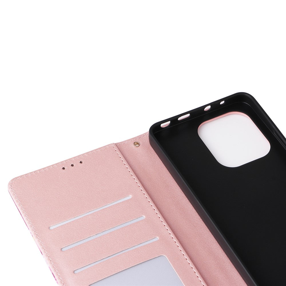 For Xiaomi Redmi Note 14 4G (164.84mm) Case Lacquered Marble Pattern Leather Phone Cover